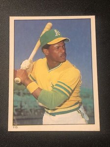 1981 Topps Stickers Rickey Henderson #115 HOF