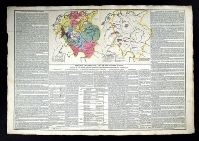 1818 Le Sage Map Germany Peace Treaty of Westphalia 1649 Division of Circles - Image 1 of 4