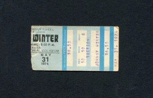 Johnny Winter 1974 concert ticket stub New Haven CT - Picture 1 of 1