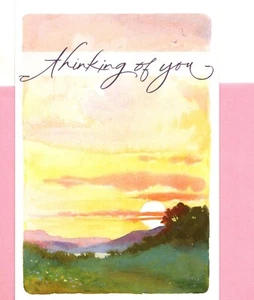 With Sympathy For Your Loss Sunrise Sunset Sunshine Nature Theme Hallmark Card - Picture 1 of 3
