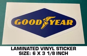 VINTAGE GOOD YEAR TIRES VINYL DECAL STICKER - SCCA-NASCAR-TRANS AM RACING - DRAG - Picture 1 of 2