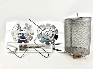 BBQ Grillkäfig Stahl Metall Drehspieß Spieße Nadelkäfig Ofen Kebab Maker Grill - Bild 1 von 9