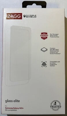ZAGG Glass Elite Tempered Glass Screen Protector for Samsung Galaxy S23+ PLUS - Image 1 of 2