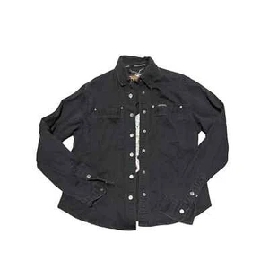Vintage Harley Davidson Black Jean Jacket - Picture 1 of 5
