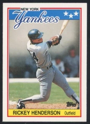 Rickey Henderson 1988 Topps UK Mini Baseball Card #31 NM-MT+ YANKEES HOF - Image 1 of 2