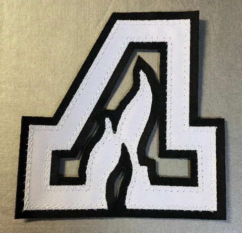 CALGARY FLAMES ALTERNATE CAPTAIN "A" PATCH 1995-1997 WHITE JERSEY THEO FLEURY Cover