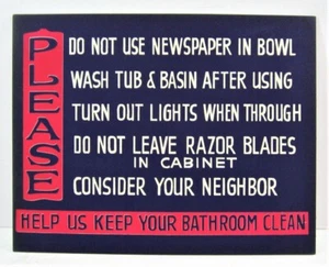 Vintage Please Help Us / Country Store Cardboard 11x14 Window Sign Old Stock - Picture 1 of 1