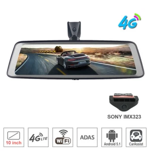 4G smart Car DVR Camera Android rear view backup mirror Dash Cam GPS navigation - Picture 1 of 12