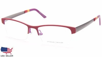 NUEVO MARCO GAFAS PRODESIGN DINAMARCA 1287 c.4021 ROJO 52-17-140 B32mm Japón Foto 1 de 4
