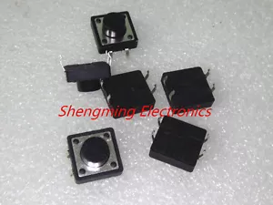 100PCS Momentary Tactile Push Button Switch Tact Switch 12X12X7mm DIP-4 - Picture 1 of 2