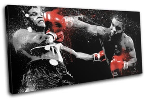 Mike Tyson Boxer rote Handschuhe Boxen Sport EINZELNE LEINWAND KUNST Bilddruck - Bild 1 von 1