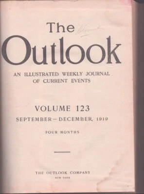 The Out Look Journal 1919 HC-4 Months - Loaded with Ads! Very Good - Image 1 of 2