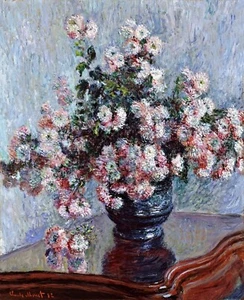 Chrysanthemums Painting by Oscar-Claude Monet Reproduction - Picture 1 of 3