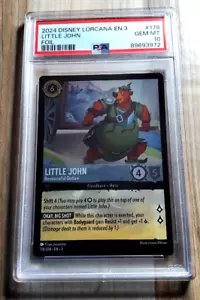 2024 Disney Lorcana Into The Inklands LITTLE JOHN #178 Foil PSA 10 Gem Mint - Picture 1 of 2