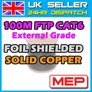 PREMIUM CAT 6 FTP FOLIE ABGESCHIRMTES VERDREHTES PAAR LSZH AUSSENBEREICH 100M - Bild 1 von 1