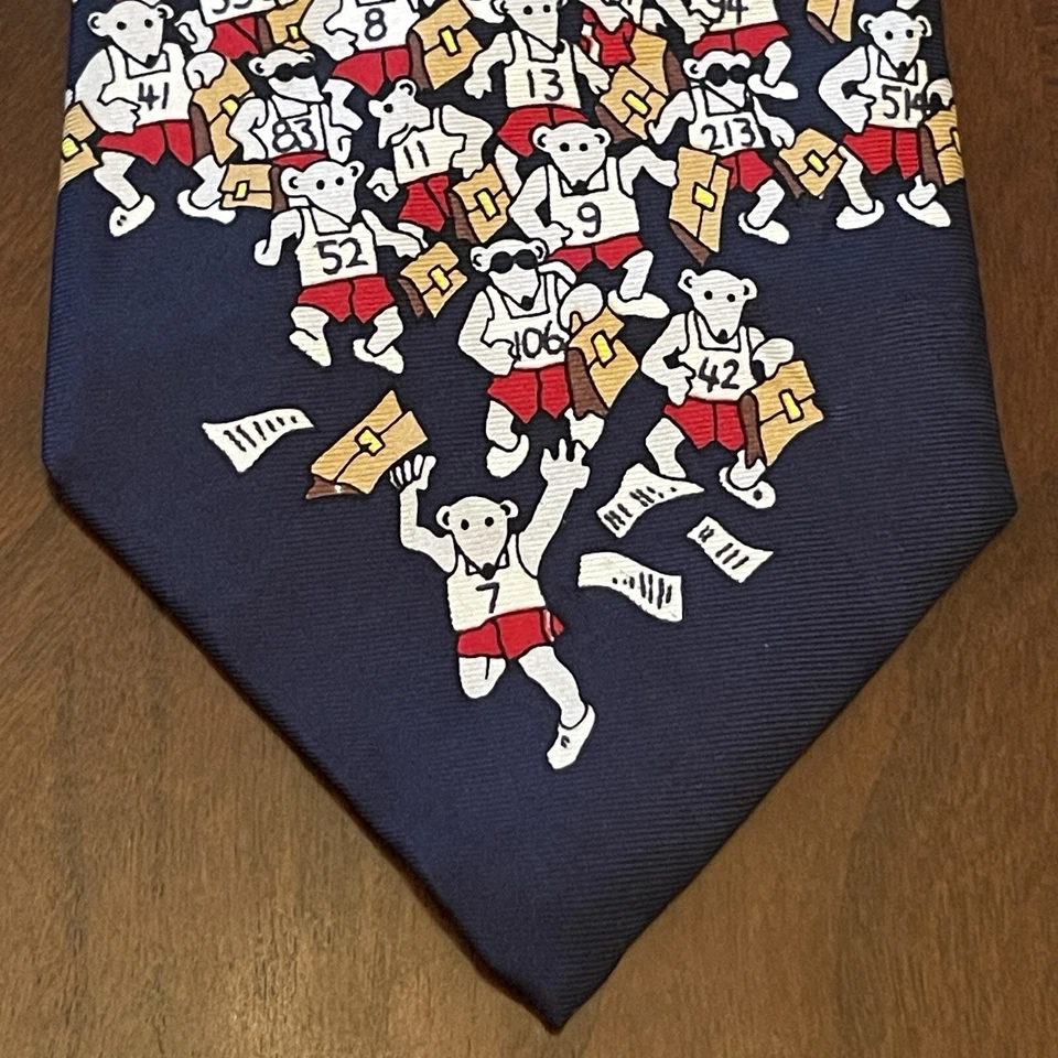 Vintage Alynn 100% Silk Men’s Neck Tie Made In USA Rat Race - Image 1 of 4