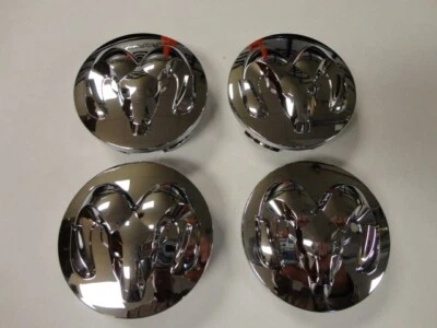 4 pcs set DODGE RAM 1500 CHROME WHEEL CENTER CAPS  1LB72TRMAB - Image 1 of 4