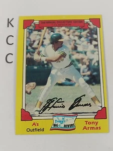 1982 Topps Baseball #1 Tony Armas Oakland Athletics Big Hitters - Picture 1 of 2