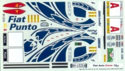 Decal 1/24 Fiat Punto kitcar Rally Ciocco 2000 PRESS Pedersoli BIG061 Racing 43 - Immagine 1 di 2