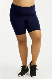 Women's Plus Size Bike Shorts Soft Stretch Leggings Cotton Workout Yoga 2pc - Picture 1 of 2