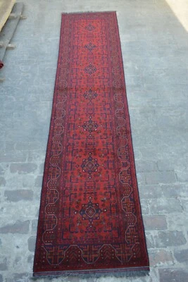 2'9 x 12'10 Feet Gorgeous Handmade Afghan Traditional 100% wool Turkoman Khall - Image 1 of 4