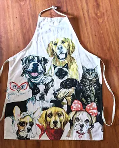 Delantal Largo Completo Perros Gatos Calzoncillo Dei 100% Algodón Pug Siamés Frenchie 10 Diferentes - Imagen 1 de 9