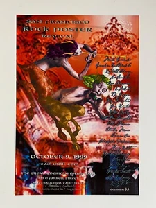Póster de renacimiento de SF Rock 1999 @ The GAMH firmado por Amacker Bullwinkle - Imagen 1 de 3