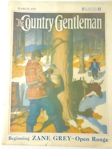 Country Gentleman Magazine N.C. Wyeth Cover/Maple Sugaring March 1927 - Picture 1 of 12