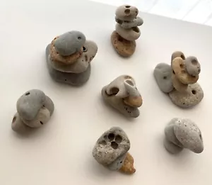 26 Stck. Natürliche Kleine Strandsteine Cairns Felsen Kiesel Kunst Handwerk Stapeln #C2 USA - Bild 1 von 14