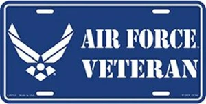 Fuerza Aérea de los Estados Unidos Veterano USAF Emblema Azul Placa de Licencia en Relieve LP0713 - Imagen 1 de 1