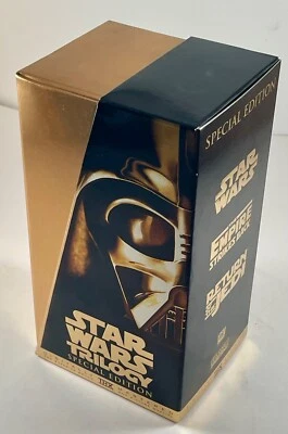 Star Wars Original Trilogy Special Edition Gold Box Set VHS 1997 Unopened - Image 1 of 4