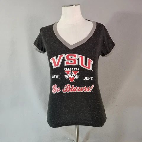 Valdosta University Blazers shirt women's medium black short sleeve v-neck Cover