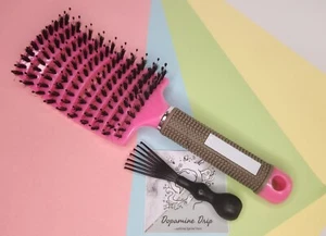 DETANGLING Hairbrush BRAND NEW Sensory ASD Autism ADHD - PINK - WA STOCK - Picture 1 of 5