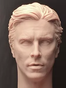 1/6 scale custom Bale Bruce Wayne head sculpt by SouClaudio Dark Knight Batman - Picture 1 of 5
