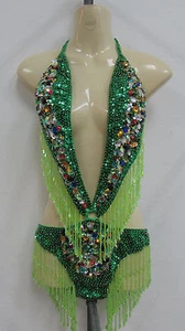 Da NeeNa M084C Salsa Latin Dancing With the Stars Dance leotard Bodysuit - Picture 1 of 5
