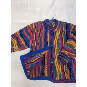 COOGI Pullover 3D Strick Cardigan Damen Gr. S 100% Wolle Körperbreite 51 cm - Bild 1 von 12
