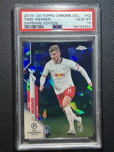 Timo Werner - 2019-20 Topps Chrome UCL Sapphire Edition Gem 10 - Leipzig Alemania - Imagen 1 de 2