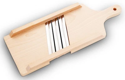 KERAZO Krautreibe Krauthobel Gemüsehobel Sauerkrauthobel 42x16 cm 3-Messer Buche - Bild 1 von 4