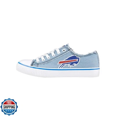 FOCO Buffalo Bills NFL Womens Denim Team Logo Low Top Canvas Shoes - 6 - Image 1 of 4