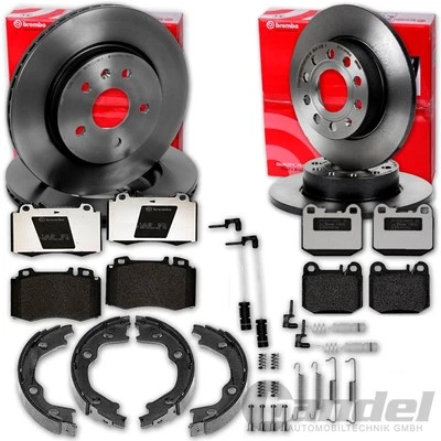 Brembo Brake Discs + Pads + Handbrake Front Rear for Mercedes W163 M-Class - Image 1 of 4