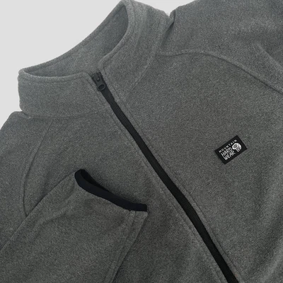 MOUNTAIN HARDWEAR Para hombres L Cremallera Completa Gris/Negro Borde Polar Chaqueta Bolsillos con Cremallera Foto 1 de 4