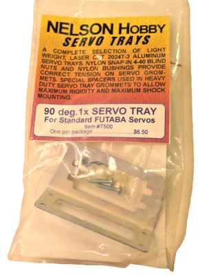 Nelson Hobby 90 Degree Servo Tray T500 for Futaba RC Airplane Parts New - Image 1 of 3