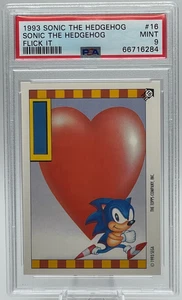 1993 Topps Sonic the Hedgehog #16 “Flick It!” PSA 9 MINT – Sonic & Tails card - Picture 1 of 2