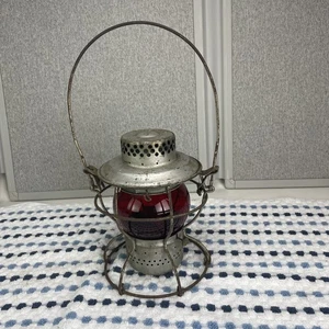 Handlan Illinois Central Railroad Lantern – ICRR – Red Globe – 14.5” Tall - Picture 1 of 6