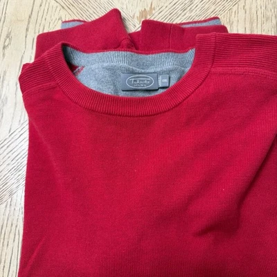 Talbots Mens XXL Red Cotton Long Sleeve Crew Neck Sweater Casual Classic - Image 1 of 4