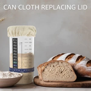 6Pcs Sourdough Starter Jar Covers 7.6cm to 10.1cm Elastic Cloth Sourdough paWAm - Picture 1 of 12