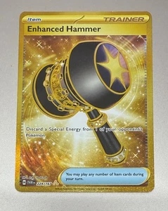 POKEMON TCG ENHANCED HAMMER 224/167 TWILIGHT MASQUERADE RARE GOLD HOLO MINT - Foto 1 di 2