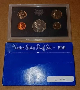 Set 5 monete prova USA grande data 1970 con OGP - Foto 1 di 3