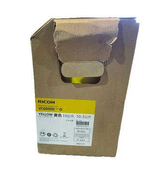 Yellow Pro Ink Cartridge 10L RICOH VC60000 Type D Mfg. 8/21 Exp. 7/23 - Image 1 of 4