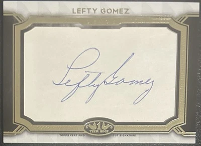 2018 Topps Tier One Lefty Gomez Auto Cut Signature 1/1 MLB HOFer Yankees - Image 1 of 2